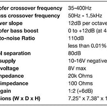 Sound Storm SX310 2/3 Way Pre-amp Electronic Crossover with Remote Subwoofer Level Control