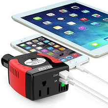 BESTEK 150W Power Inverter with 3.1A Dual USB Charging Ports Power Converter (MRI1511U)