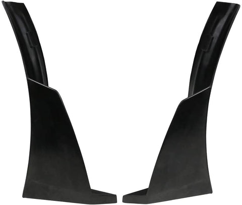Ikon Style Winglets Compatible With Universal Vehicles | Black PU Front Lip Finisher Under Chin Spoiler Add On by IKON MOTORSPORTS