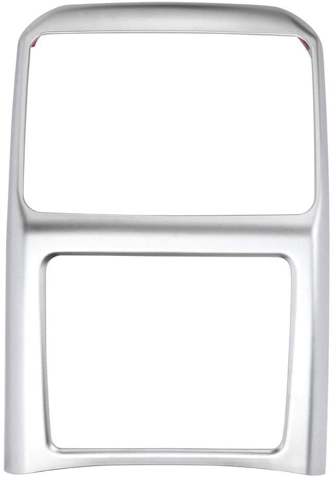 Hlyjoon Car Interior ABS Chrome Rear Row Air Conditioning Vent Frame Cover Trim Car Vent Frame Trim Chrome Frame Trim Fits for Auto Cayenne 2018 2019