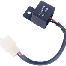 2-Pin LED Electronic Flasher Relay, 12V Indicator Light Flasher Relay Fix for Motorcycle/Bike LED Turn Signal Bulbs Hyper Flash/Rapid Blink Issues