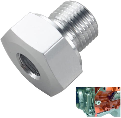 DEWHEL Red Aluminum LS Engine Swap M16 1.5 Adapter to 1/8 NPT Oil Pressure Sensor for Oil Pressure Gauge 551172 LS1 LS2 LS3 LS6 LS7 LS 4.8 5.3 5.7 6.0 Swap Fits Camaro, Firebird and More