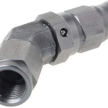 Hermoso Tight an -3 AN3 JIC 45 Degree Stainless Steel PTFE Custom Brake Hose Fitting (Color : Silver)