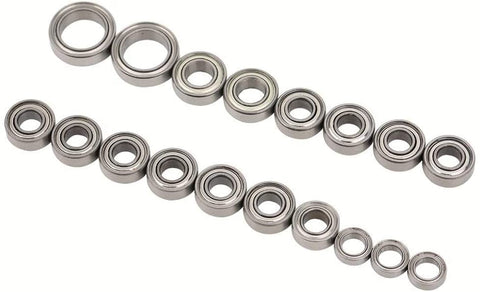 RC Car Bearing, Metal Sealed Bearing Ball Bearing Rolling Bearing Oil Bearing Kit for Tamiya CC01 1/10 RC Car(Silver Gray)