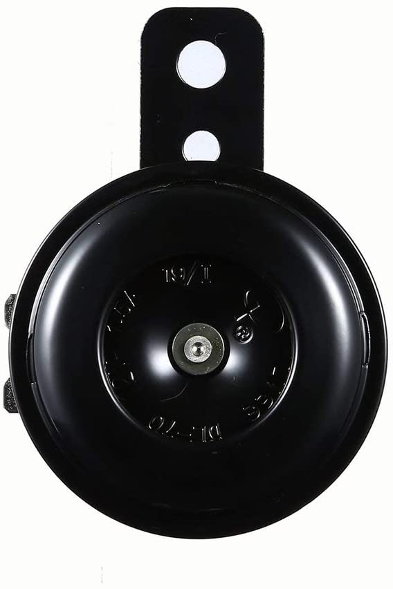fengzong Universal Motorcycle Electric Horn kit 12V 1.5A 105db Waterproof Round Loud Horn Speakers for Scooter Moped Dirt Bike ATV (Black)