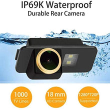 HD 1280x720p Rear Reversing Backup Camera Rearview License Plate Camera Night Vision Ip69k Waterproof for Kia Certao/Optima/K5 Hyundai i40 Sedan (Reverse Hole Replacement Camera)