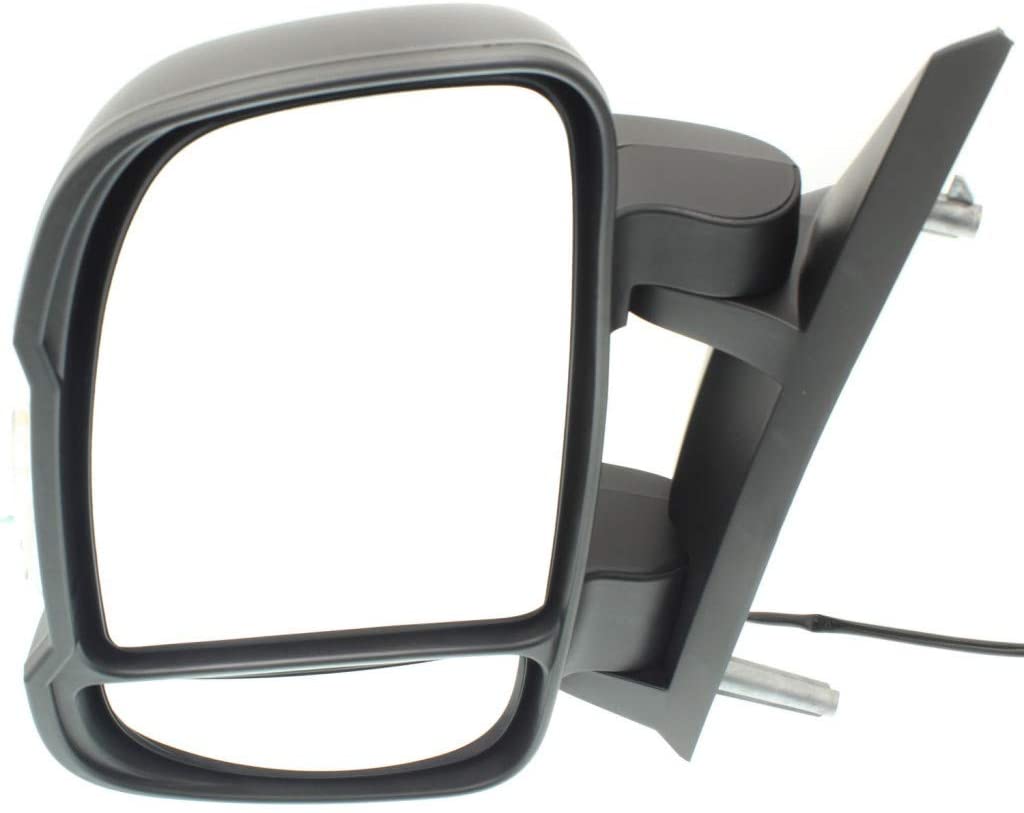 For Ram ProMaster 1500/2500 / 3500 Mirror 2014-2018 Driver Side Manual Folding | Non-Heated | Non-Extended | w/Blind Spot Glass & Signal Light | w/Temperature Sensor | Textured Black CH1320417