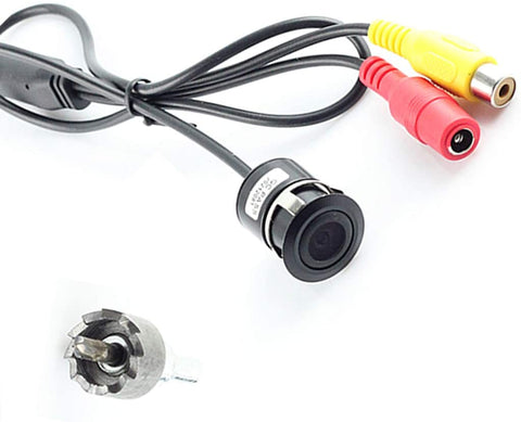 Front View Camera, EKYLIN Car Auto Front View Camera Forward Cam Screw Bumper Mount Universal Fit Non-Mirror Image w/o Parking Assistance Grid Lines