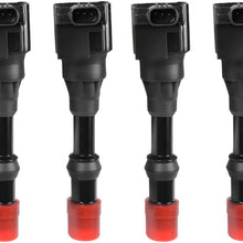 A-Premium Ignition Coils Pack Replacement for Honda Civic 2002-2005 I4 1.3L 30520-PWA-003 Front Intake Side Only 4-PC Set