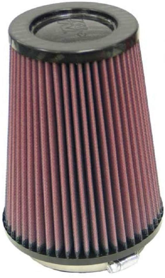 K&N Universal Air Filter - Carbon Fiber Top: High Performance, Premium, Replacement Filter: Flange Diameter: 4 In, Filter Height: 7 In, Flange Length: 0.625 In, Shape: Round Tapered, RP-4970