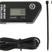 LCD Digital Resettable No Power Required Inductive Waterproof Hour Marine Motorcycle Snowmobile ATV Meter for Fuel Engine