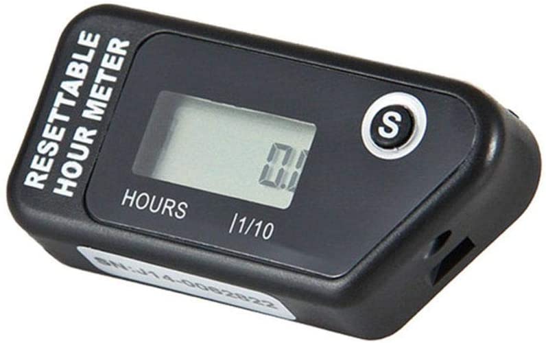 LCD Digital Resettable No Power Required Inductive Waterproof Hour Marine Motorcycle Snowmobile ATV Meter for Fuel Engine