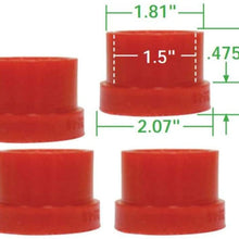 EMPI 16-5137 Urethane Axle Beam Bushing Kit, Outer, for King & Link Pin w/Bearings, 4 pcs.