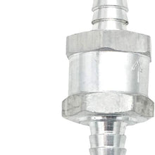 Amrxuts 6mm 1/4" Fuel Non Return One Way Check Valve Petrol Diesel Fuel Oil Water Aluminium Alloy