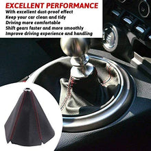 RASTP PU Leather Shift Boot Waterproof Shift Knob Dust Cove Universal for Manual/Auto with Red Stitching,Blue