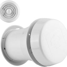 Yctze 12V Roof Fan 5000R/min LED Air Ceiling Ventilation Grille Round for Campers Motorhome Travel Trailer Van