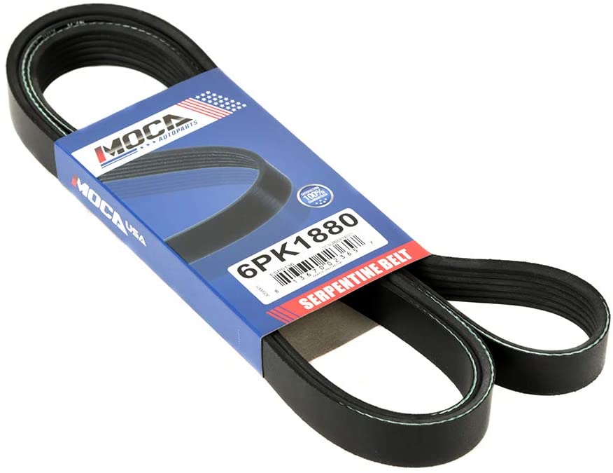 MOCA EPDM Serpentine Belt fit 98-00 A4 2.8L & 97-03 A6 Quattro 2.8L & 98-02 Prizm 1.8L & 03-08 Toyota Corolla 1.8L 6PK1880
