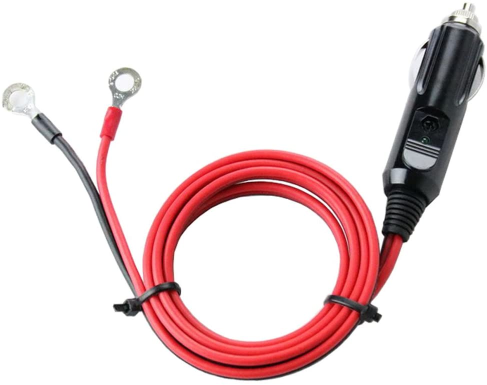 Carviya 2 Pack 12V 24V Heavy Duty 16AWG 0.5M 0.5 Meter 15A 20A Male Plug Cigarette Lighter Adapter Power Supply Cable For Car inverter,Air pump,electric cup (1.64ft)(2 Pcs)