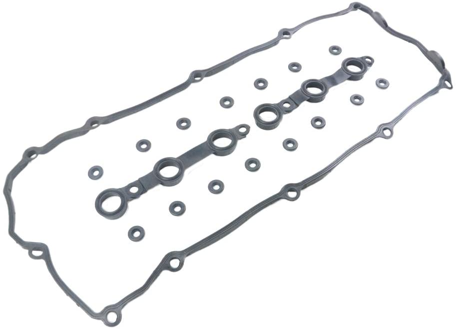 11129070532 Valve Cover Gasket Set with 15 Bolt Grommets for 1998-2002 BM-W E36 E39 320i 325i 328i 330i 525i 528i 530i X5 Z3 M52 M54 Engine 11120034108 11121726537