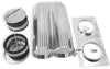 DEMOTOR PERFORMANCE Finned Polished Aluminum Double Barrel Shotgun Intake Air Hood Scoop Kit Hotrod