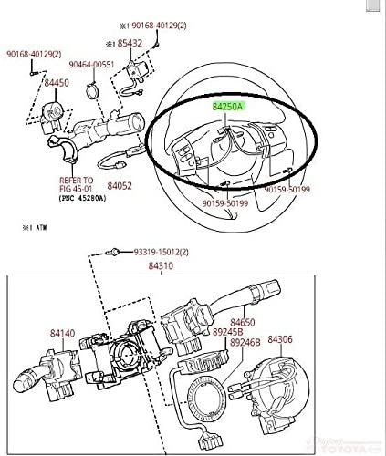TOYOTA Genuine 84250-35070 Steering Pad Switch Assembly
