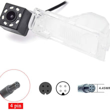 eHANGO Car Rear View Camera with 4 Pin to RCA Cable Bracket License Plate Lights Housing Mount for Ford Edge/Ford Edge Sport/Ford Edge Limited (8 LED)