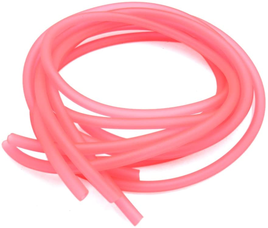 uxcell 4Pcs Pink 4.5mm Inner Dia Silicone Oil Hose Fuel Petrol Tube Pipe for Motorcycle