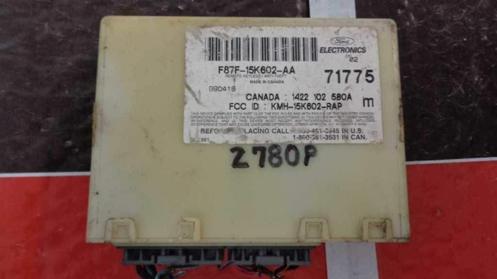REUSED PARTS Chassis ECM Theft-Locking Theft ID F87F-15K602-AA Fits 98-03 Escort 15497