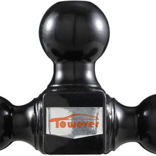 Towever 84172 Trailer Hitch Tri Ball Mount, Class 3/4 2 inches Tow Hitch, Black Powder Coated, Hollow Shank