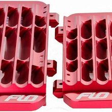 Flo Motorsports 122-8086R High Flow Radiator Braces Red
