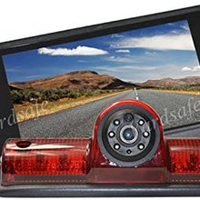 Vardsafe VS503K Brake Light Backup Camera & 7 Inch Clip-on Mirror Monitor for Nissan NV 1500 2500 3500
