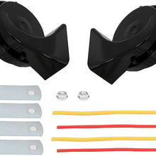 AUTOMUTO 120DB Electric Motorcycle Horn 12V Twin Horn Kit for Car Motorcycle Truck Boat