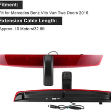 Wchiuoe Car Rear View Camera Rear View Camera Reverse Camera 170° Wide Angle with LED Brake Light Fit for Mercedes Benz Vito Van 2 Doors 2016