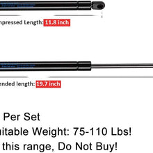 20inch Lift-Support Struts 100Lbs Per Shock C16-08054 for Pickup Truck Canopy Cap RV Bed Cover Tonneau Trailer Lid Leer Topper Camper Shell Tractor Hood Floor Hatch Door Set of 2 ARANA