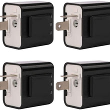 4 Pack 12V 2-Pin Motorcycle Flasher Relay, Turn Signal LED Flasher Relay, Hyper Indicator Flash