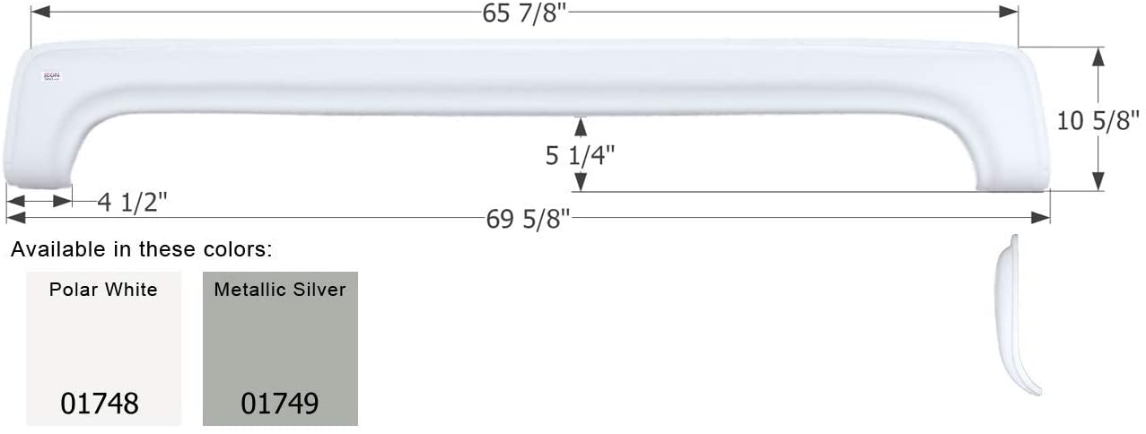 ICON Fender Skirt, Tandem, KZ, FS1748, Polar White (Polar White)