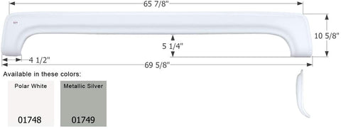 ICON Fender Skirt, Tandem, KZ, FS1748, Polar White