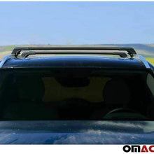 OMAC Roof Racks Lockable Cross Bars Carrier Cargo Racks Rail Aluminium Silver Set 2 Pcs. for Audi Q7 (4L) 2007-2015