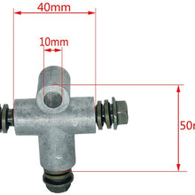 MSJFUBANGBM 3 Way Adapter with Short Nuts Motorcycle Hose Fitting Tee Connector Pipe Union Hydraulic Brake Durable