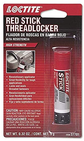 Loctite 37701 Red High Strength Thread Locker - 9 Grams Stick, (Pack of 5)