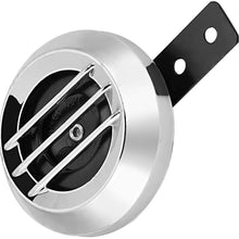 Senyar Motorcycle Horn, Universal Motorcycle Electric Loud Horn Siren 12V 110DB Waterproof Round Horn Speaker Automotive Replacement Parts