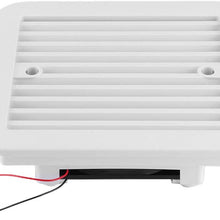 Qiilu Side Air Vent Fan, 12V ABS Side Air Vent Ventilation Exhaust Blade Fan Low Noise for Car RV Trailer SUV Caravan