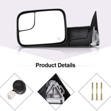 ANPART Towing Mirrors Fit for 1998-2001 Dodge Ram 1500 1998-2002 Dodge Ram 2500 Ram 3500 Tow Mirrors With A Pair Left and Right Side Power Regulation with Heating