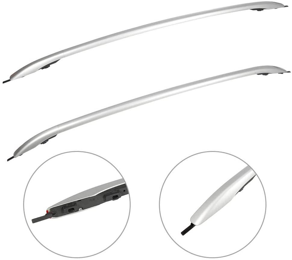 AUTOMUTO Crossbars Side Rails fit for 2013 2014 2015 2016 for Ford Escape Sport Utility 4-Door Aluminum Silver Roof Top Bar Luggage Carrier Top Side Rails