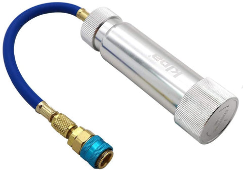KIPA A/C AC Oil and Dye Injector with R-134A Snap Quick Coupler 1 4' SAE, Auto A/C AC Injection Tool Filler