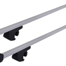 HANSCOSTAR 55" Clamp-Adjustable Raised Rail-Mount Roof Rack Cross Bar+Kayak Saddle Carrier