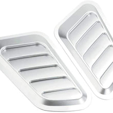 LSJVFK 1 Pair Universal Car Front Bonnet Vents Hood Car Decorative Air Flow Intake Scoop Turbo Bonnet Vent Cover