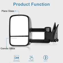 ECCPP Towing Mirrors Replacemen for 88-98 for Chevy/GMC C/K1500 88-00 C/K2500 3500 92-99 Suburban C/K1500 2500 Tahoe Yukon Truck/2000 for Chevy Tahoe GMC Yukon V8 5.7L Manual Telescoping Side Mirrors