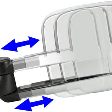 DNA Motoring TWM-001-T222-CH+DM-074 Pair of Towing Side Mirrors + Blind Spot Mirrors