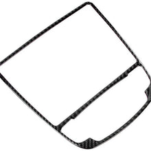 HKPKYK Car air Conditioning Outlet Decoration,for Audi A6 C7 RHD LHD, Car Gearshift Panel Decoration Frame Air Conditioner Control Carbon Fiber Sticker Trim Auto Accessories